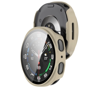 Bizon ze szkłem do Samsung Galaxy Watch 8 40 mm beżowy