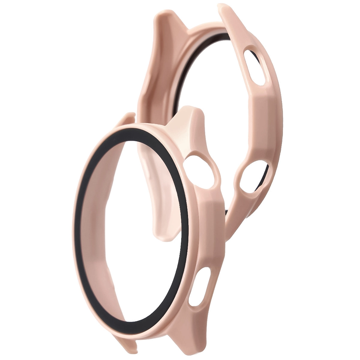 Nakładka na tarczę Bizon ze szkłem do Huawei Watch GT6 46 mm różowy