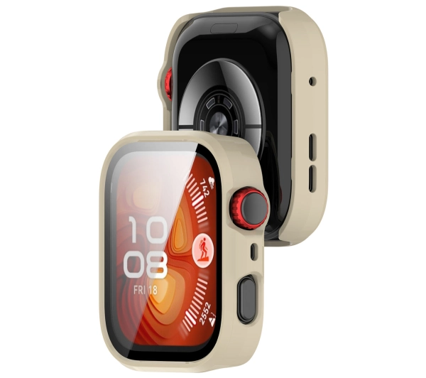 Bizon ze szkłem do Huawei Watch Fit 4 Pro beżowy