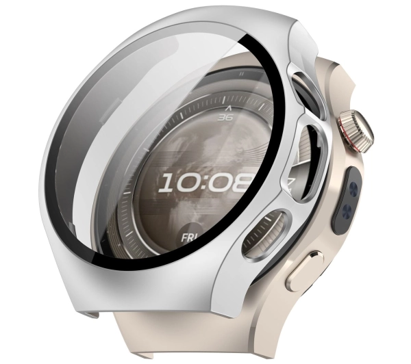 Bizon ze szkłem do Huawei Watch 5 42 mm srebrny