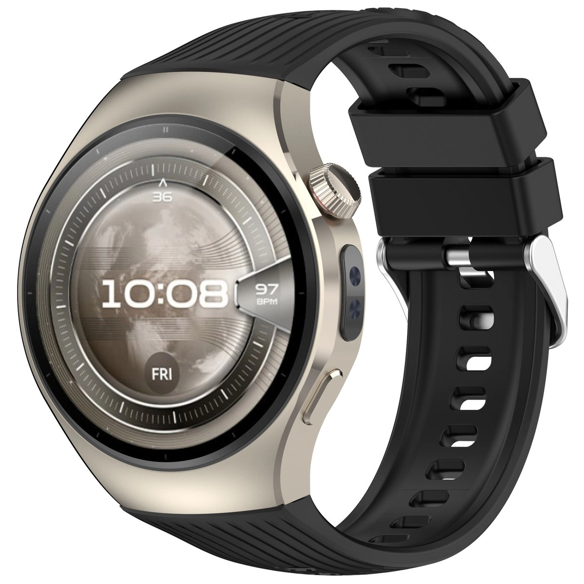 Pasek Bizon Strap Watch Silicone S do Huawei Watch 5 42 mm czarny