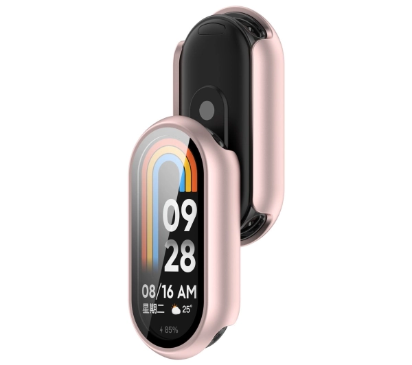 Bizon ze szkłem do Xiaomi Smart Band 10 jasnoróżowy