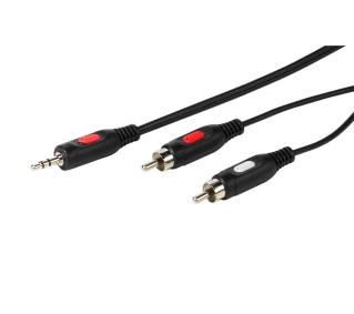 Vivanco 46032  jack 3,5 mm - 2x RCA 5m Czarny