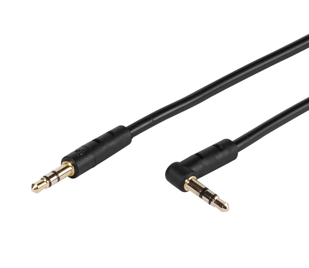 Kabel audio Vivanco 46137 jack 3,5mm Kątowy 1,5m Czarny