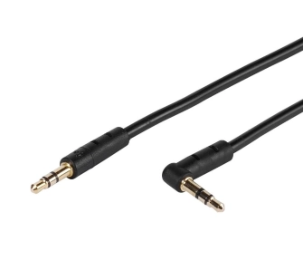 Kabel  audio Vivanco 46137 jack 3,5mm Kątowy 1,5m Czarny
