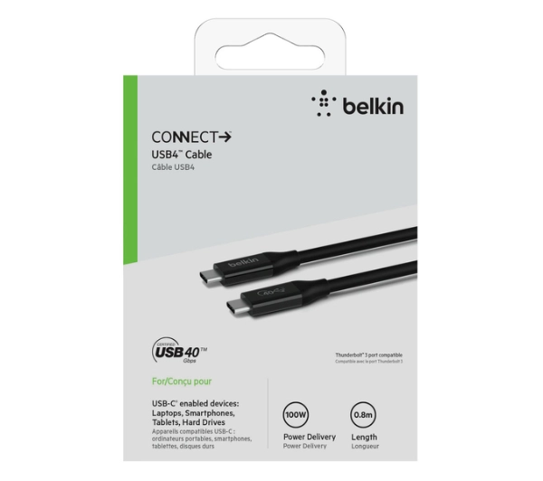 Belkin USB-C do USB-C PD 100W 0,8m Czarny