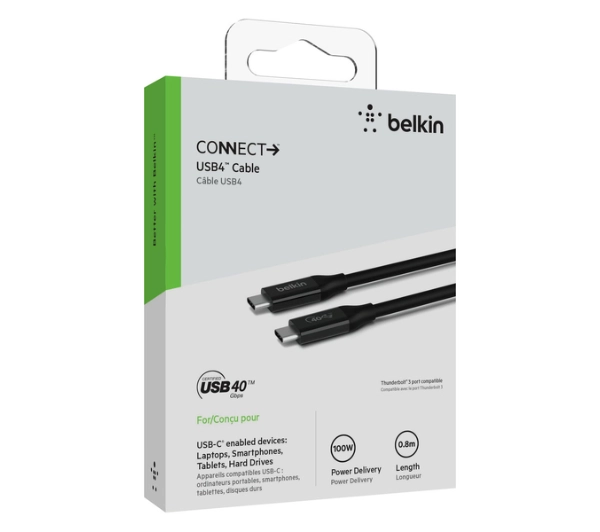 Belkin USB-C do USB-C PD 100W 0,8m Czarny