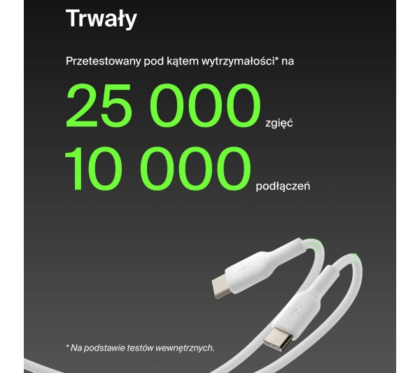 Belkin BoostCharge USB-C do USB-C 60W 2m Biały