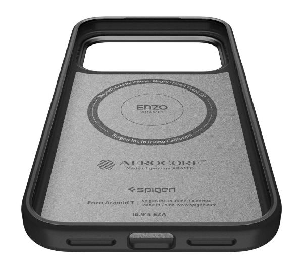 Spigen Enzo Aramid "T" Mag MagSafe do iPhone 17 Pro Czarny