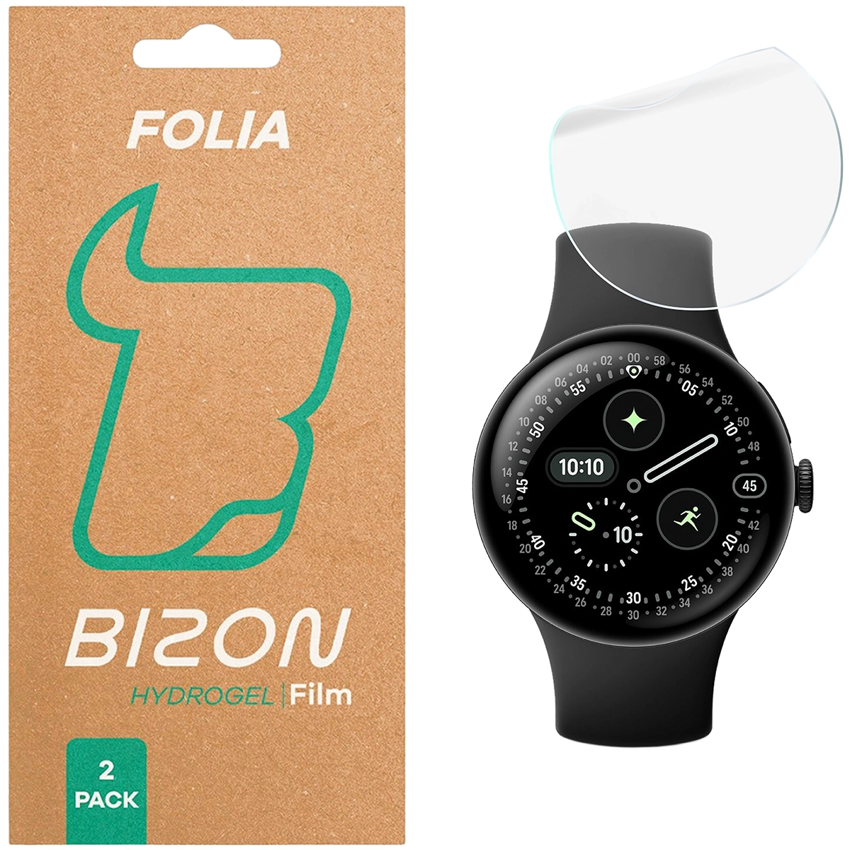 Folia ochronna Bizon Watch Hydrogel Duo do Google Pixel Watch 4 41mm 2 sztuki