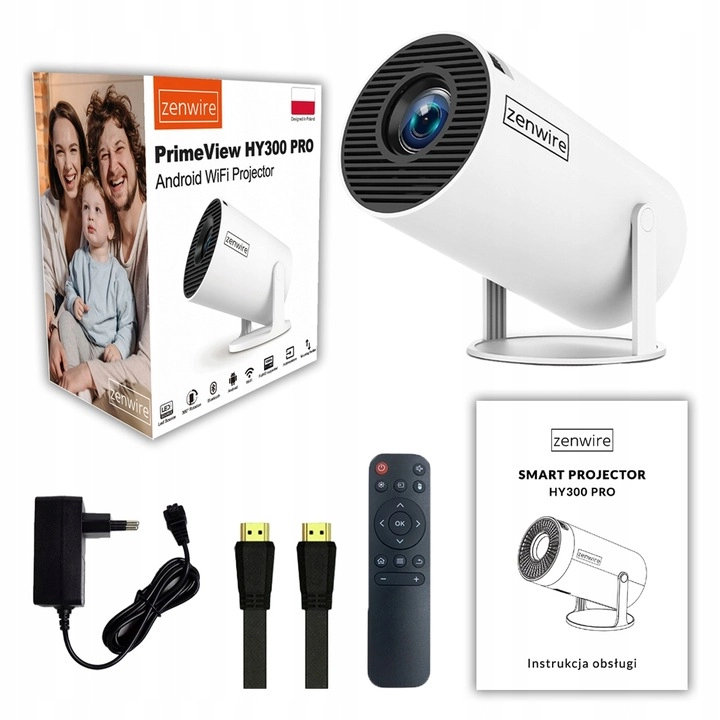 Projektor Zenwire HY300 Pro LED HD Ready Bluetooth Wi-Fi Android