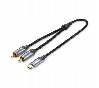 Vention BGUHH USB-C na 2x RCA Męski 2m Czarny