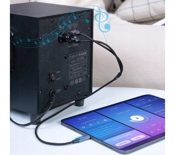 Vention BGUHH USB-C na 2x RCA Męski 2m Czarny