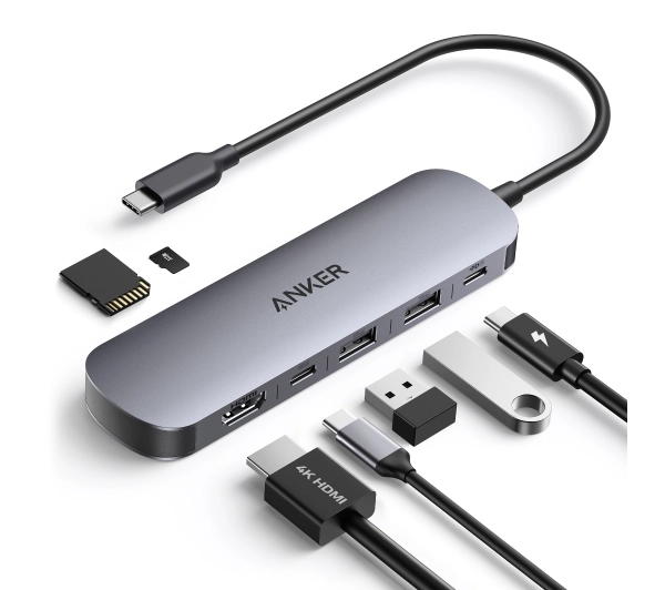Anker Nano PowerExpand A83D2HA1 7w1 USB-C Szary
