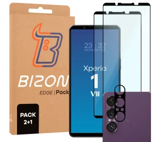 Bizon 2x Szkło + szybka na aparat Edge 2 Pack do Sony Xperia 1 VII