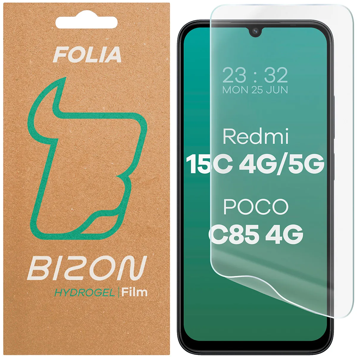 Folia hydrożelowa Bizon na ekran Hydrogel Front do Xiaomi Redmi 15C 4G / 5G / POCO C85 4G