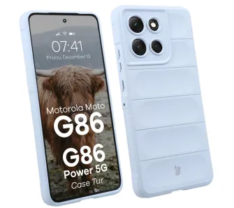 Etui Bizon Pancerne Tur do Motorola Moto G86 5G/G86 Power 5G Jasnoniebieski