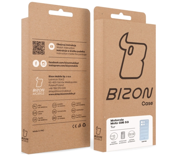Bizon Pancerne Tur do Motorola Moto G86 Power 5G jasnoniebieski