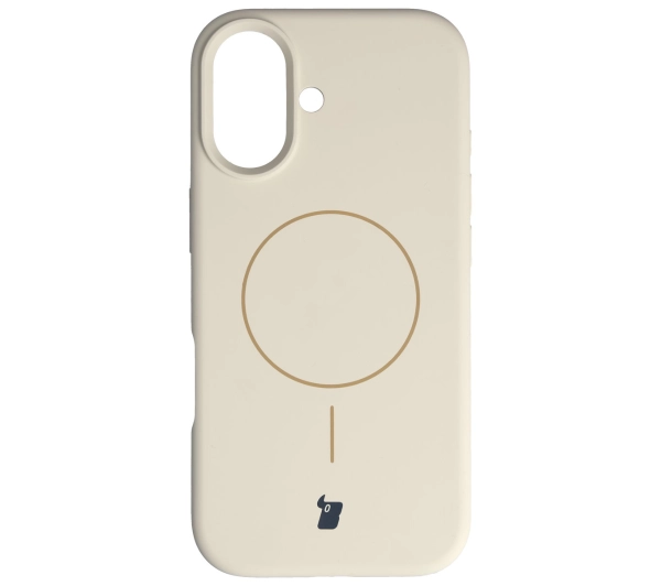 Bizon Silikonowe Soft  z MagSafe do Apple iPhone 17 Ecru