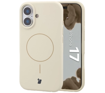 Etui Bizon Silikonowe Soft  z MagSafe do Apple iPhone 17 Ecru