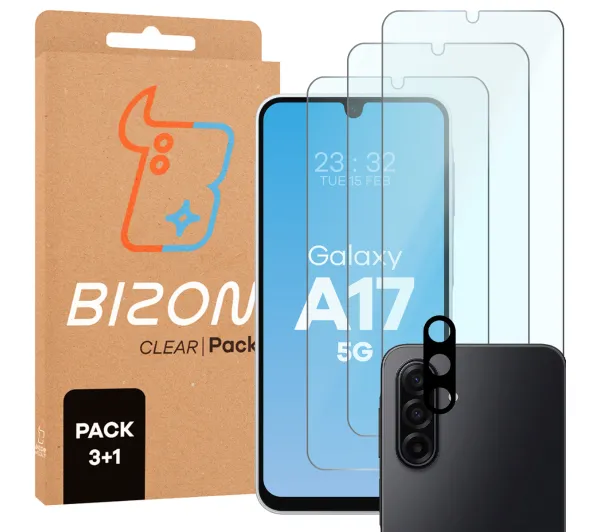 Bizon 3x Szkło hartowane + szybka na aparat Samsung Galaxy A17 5G