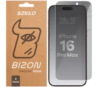 Szkło hartowane Bizon prywatyzujące Clear Shadow Duo do iPhone 16 Pro Max