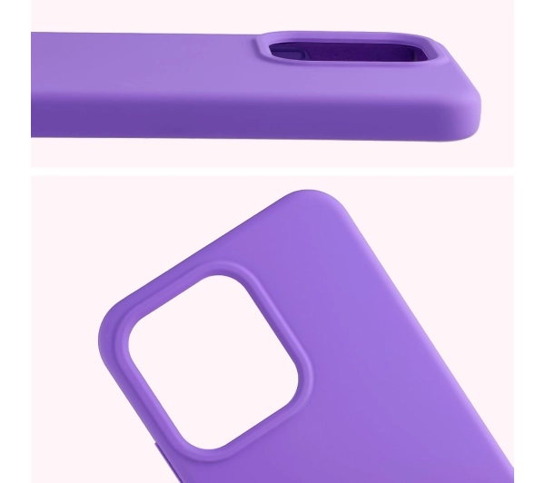 Bizon Silikonowe Soft do Oppo Reno14 Fioletowy