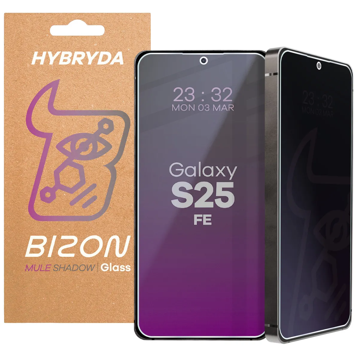 Szkło hybrydowe Bizon Prywatyzujące Mule Shadow do Samsung Galaxy S25 FE