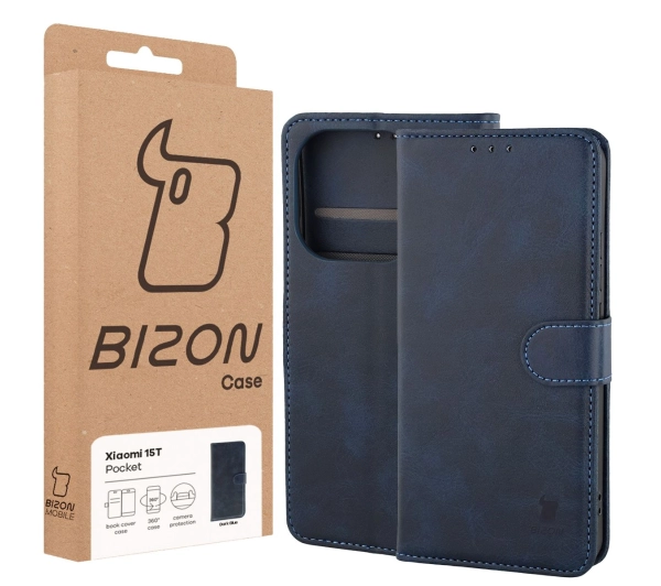 Bizon z klapką Pocket do Xiaomi 15T Granatowy