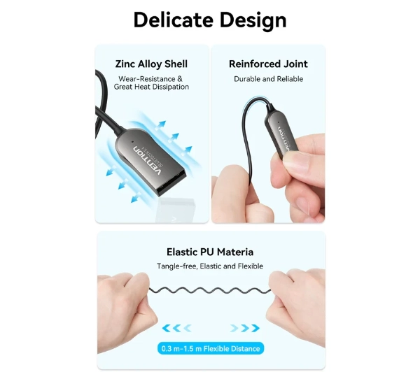 Vention NAIHG Nadajnik/Odbiornik Bluetooth 5.4