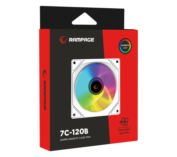 Rampage 7C-120B 120mm ARGB Biały