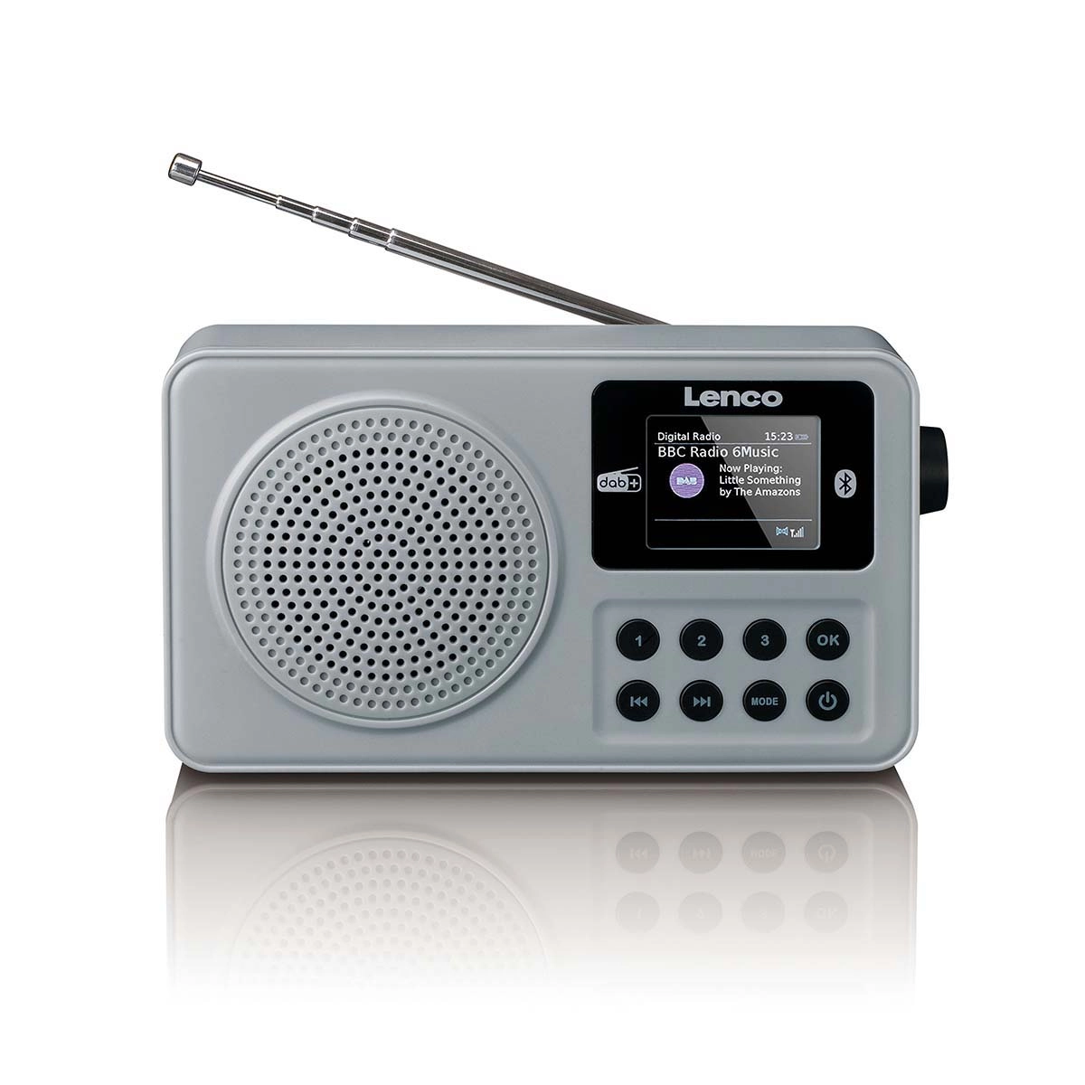 Radioodbiornik Lenco PDR-034GY Radio FM DAB+ Bluetooth Szary
