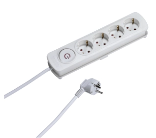 Vivanco 4 gniazda 2,5m Biały 