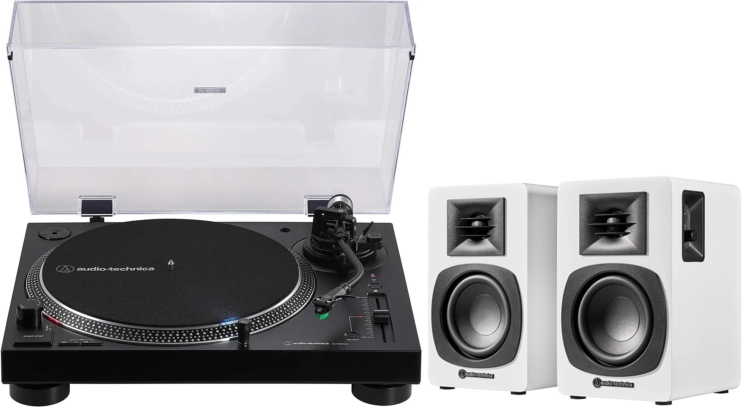 Gramofon Audio-Technica AT-LP120XBT-USB Manualny Napęd bezpośredni Przedwzmacniacz Bluetooth Czarny + Kolumny AT-SP3X