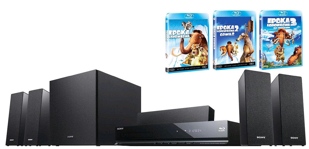 Zestaw kina Sony BDV-E280 + filmy Blu-ray