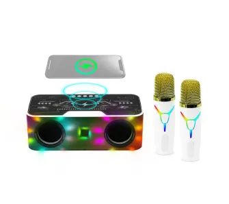 Zestaw karaoke Musicmate MM-SC355 ChargeTunes Bluetooth Radio FM Biały