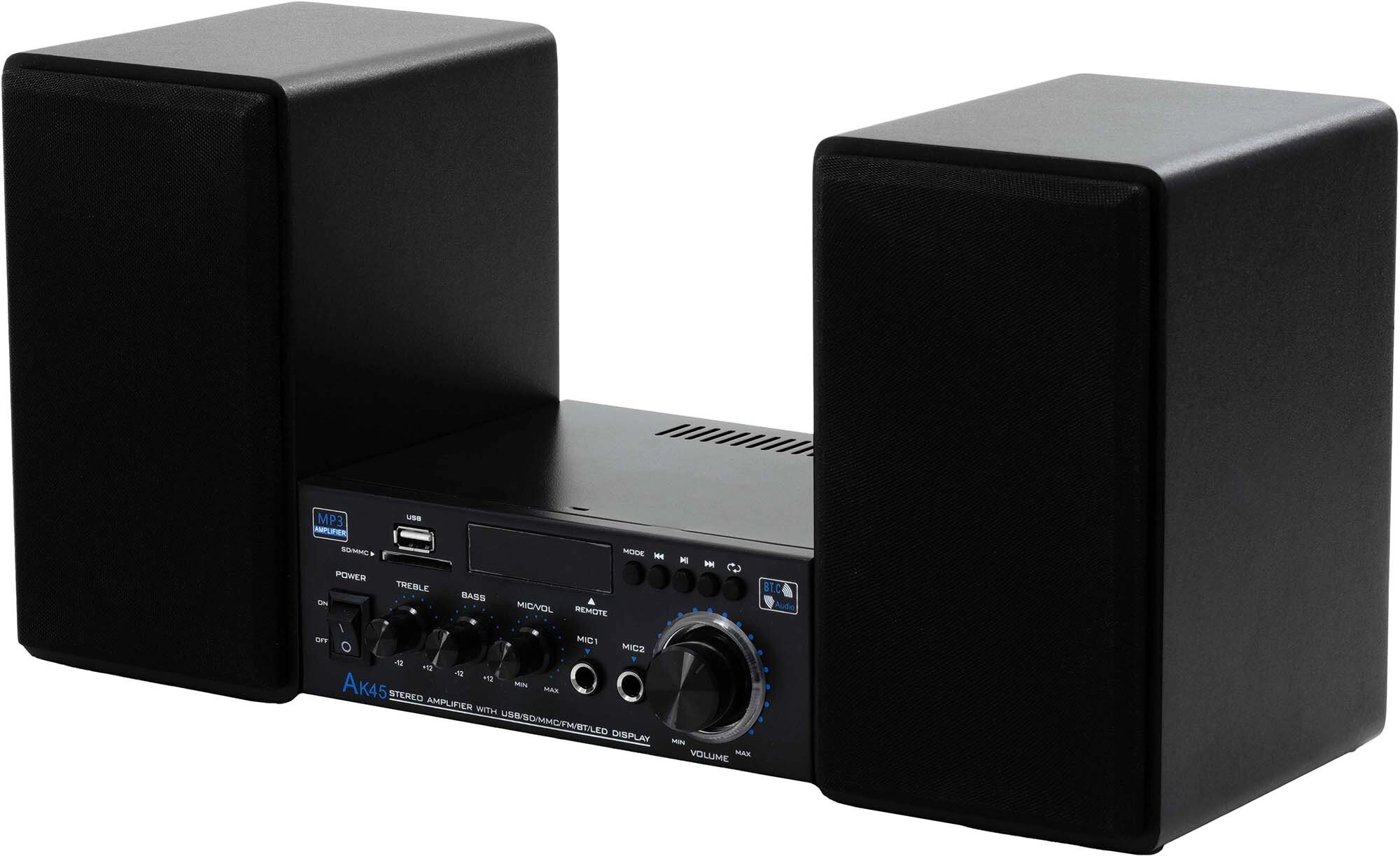 Power Audio Musicmate MM-SC990 DiscoPack 2x50W Bluetooth Radio FM Mikrofony Karaoke Czarny