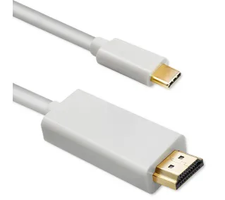 Qoltec 50415 USB 3.1 typ C - HDMI A 2m Biały