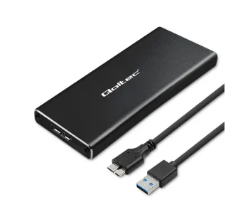 Obudowa Qoltec 51854 M.2 SSD SATA NGFF USB 3.0 Super speed 5Gb/s Czarny