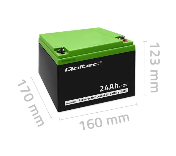 Qoltec 53036 AGM 12V 24Ah