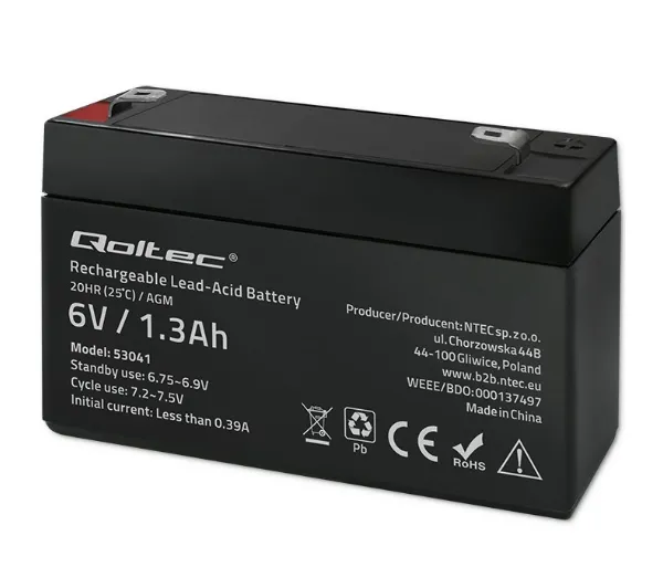 Qoltec 53041 AGM 6V 1.3Ah