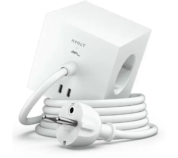 Avolt 3 gniazda 2x USB-C 3m Biały