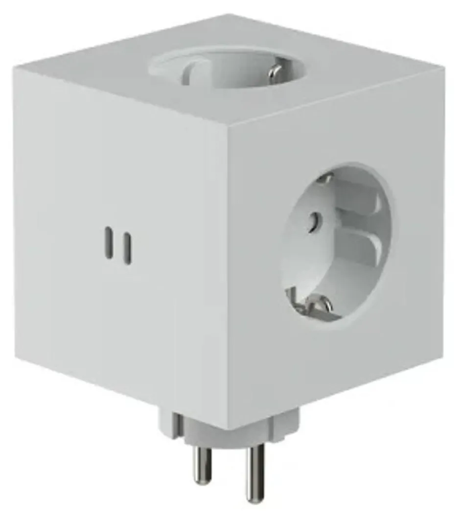 Rozgałęziacz Avolt Square 2 3 gniazda 2x USB-C Szary