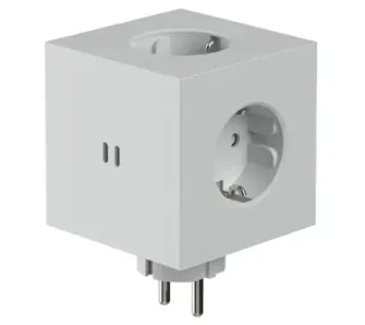 Rozgałęziacz Avolt Square 2 3 gniazda 2x USB-C Szary