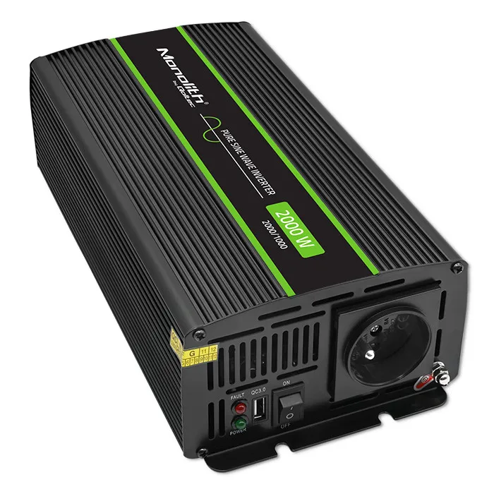 Przetwornica Qoltec Monolith 24/230V 1000/2000W Czarny