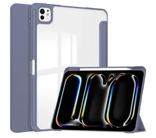 Bizon Case Tab Clear Matt z klapką do iPad Air 13 2025 / 2024 Lawendowy