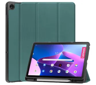 Etui na tablet Bizon Case Tab Lizard z klapką do Lenovo Tab M10 Plus 3 gen. Ciemnozielony