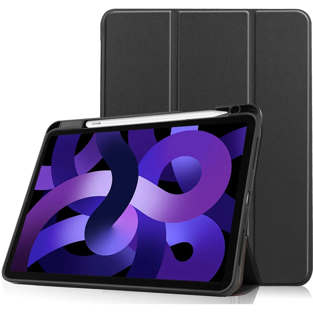 Etui na tablet Bizon Case Tab Lizard z klapką do iPad Air 5 / 4 Czarny