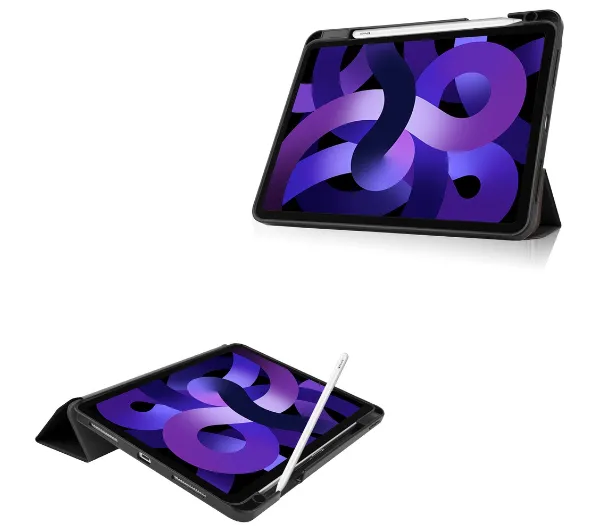 Bizon Case Tab Lizard z klapką do iPad Air 5 / 4 Czarny