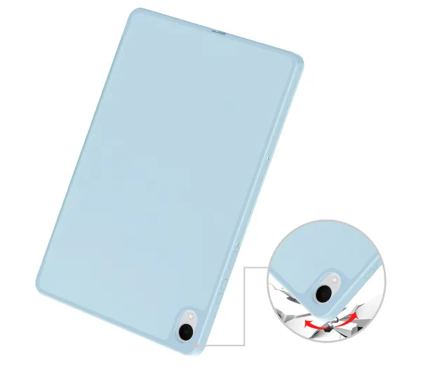 Bizon Case Tab Lizard z klapką do Samsung Galaxy Tab S11 Błękitny